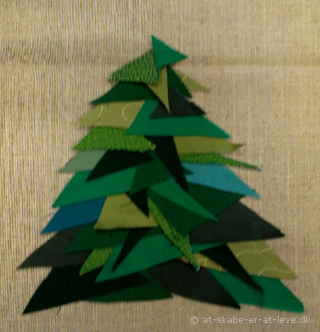 trekantet juletræ - lagt op